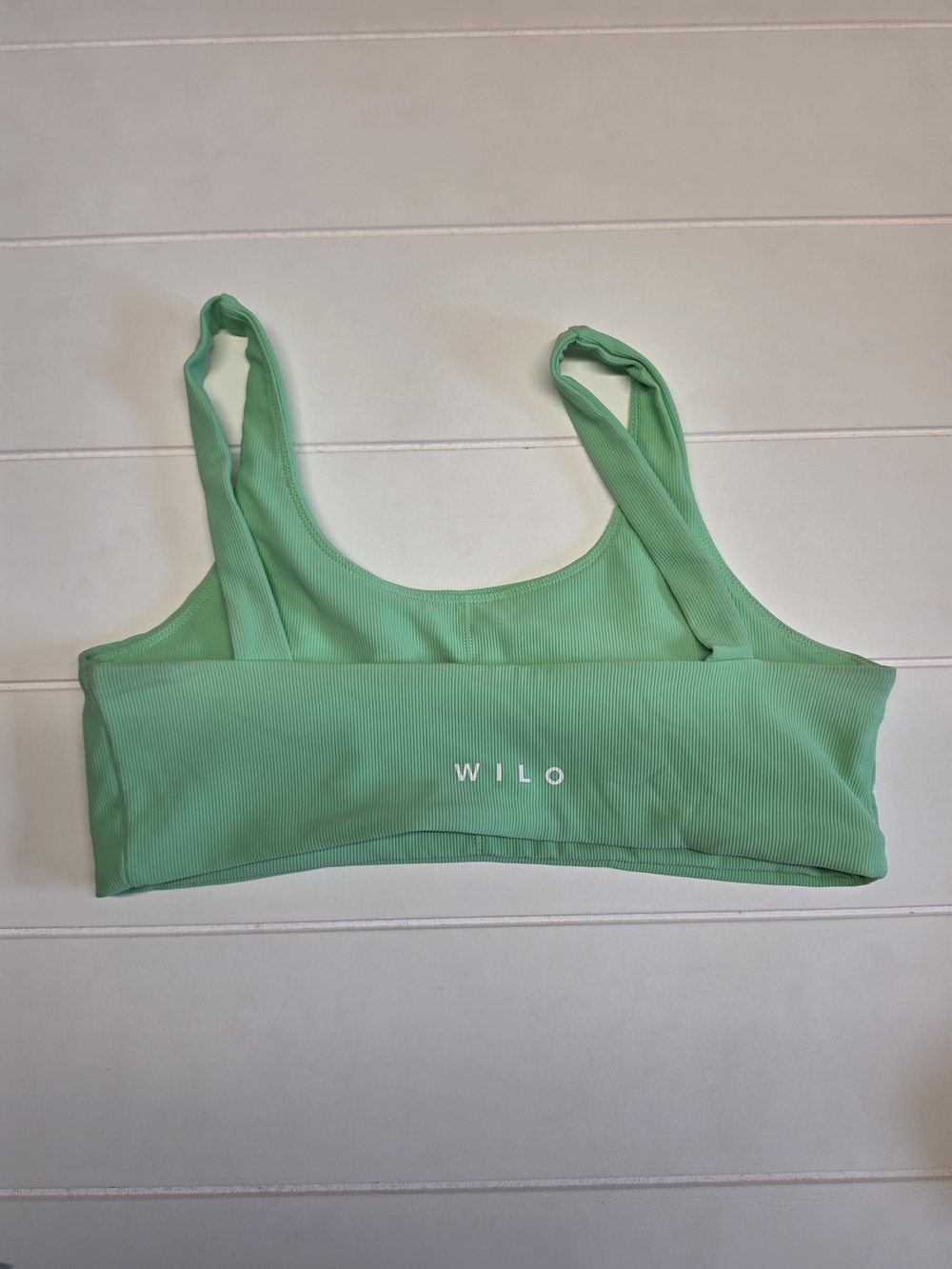 Wilo The Lable Ribbed Scoop Sports Bra - Mint Green Medium